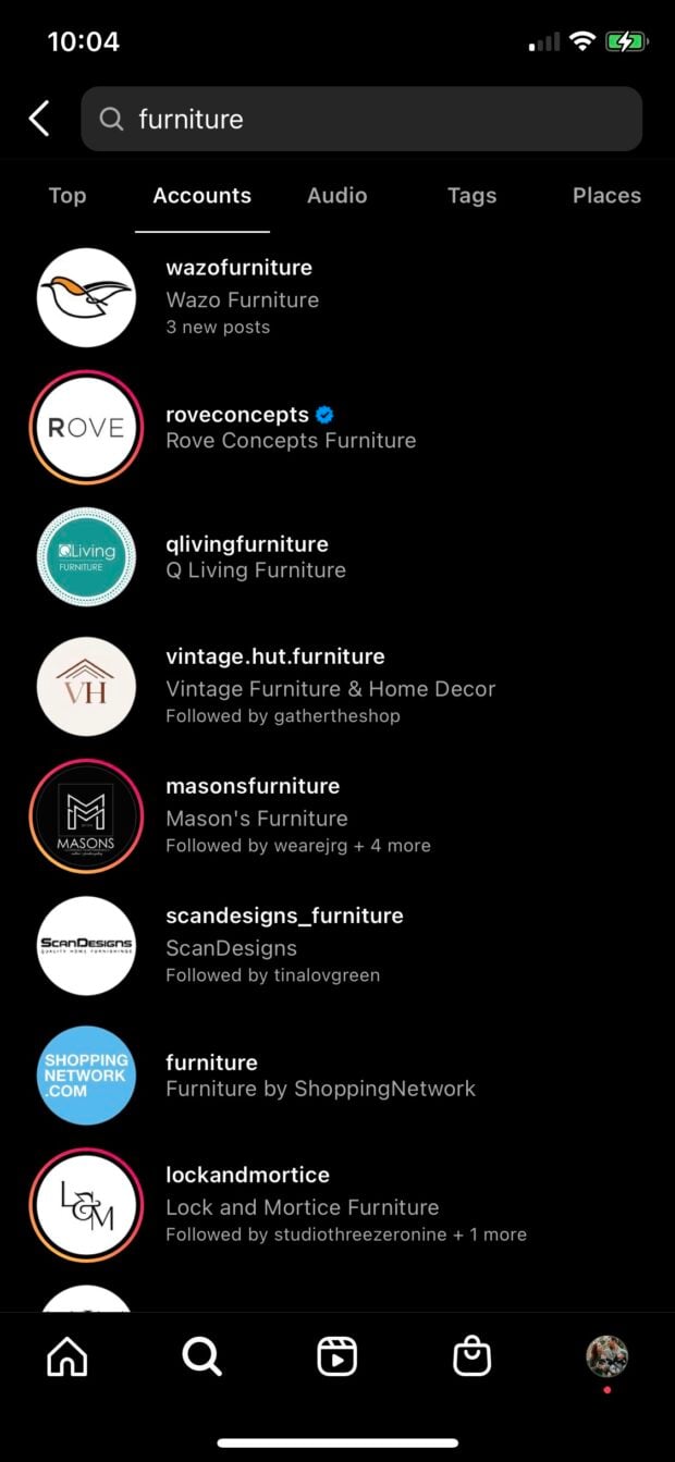家具Instagram搜索