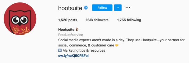 Hootsuite Instagram行动号召
